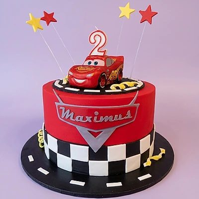 Cars Racing Caramel Cake Design Cars Racing Caramel Cake Design