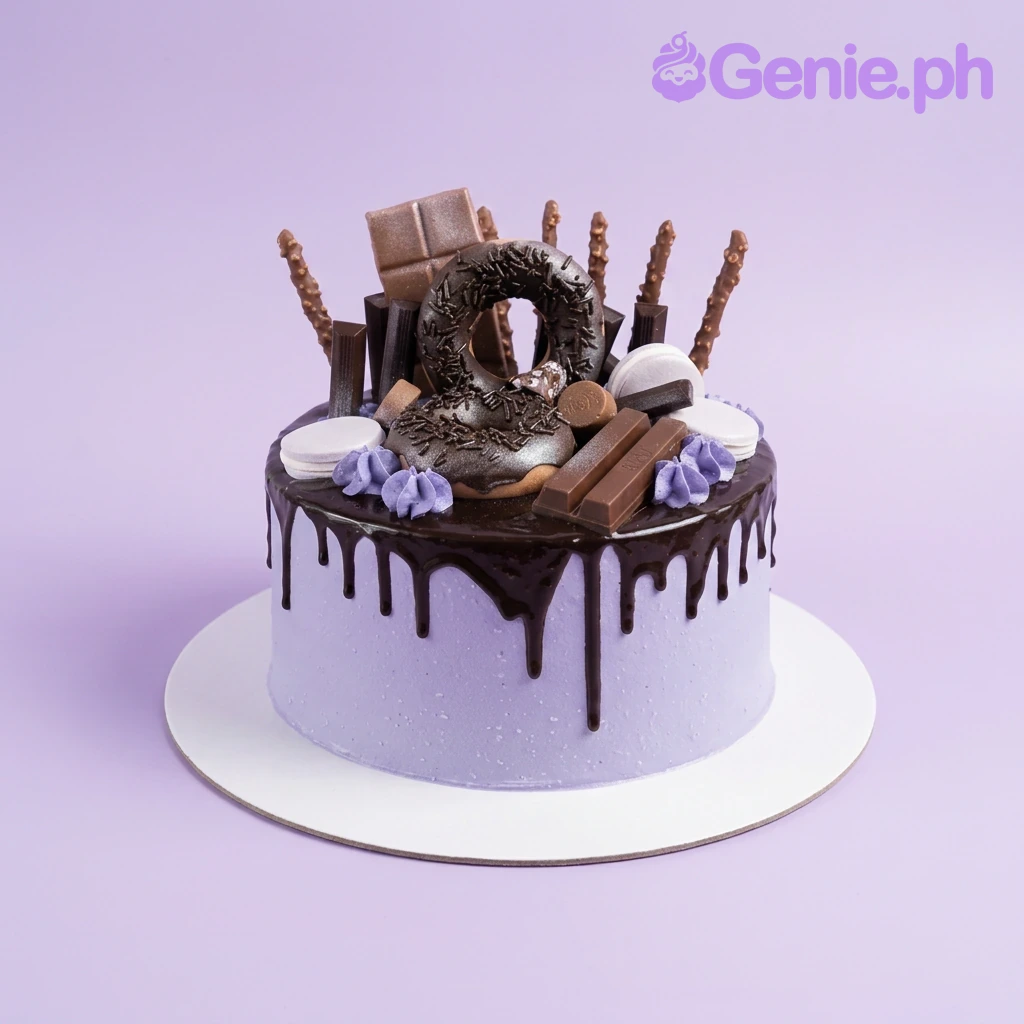 Chocolate Drip Love Cake Design