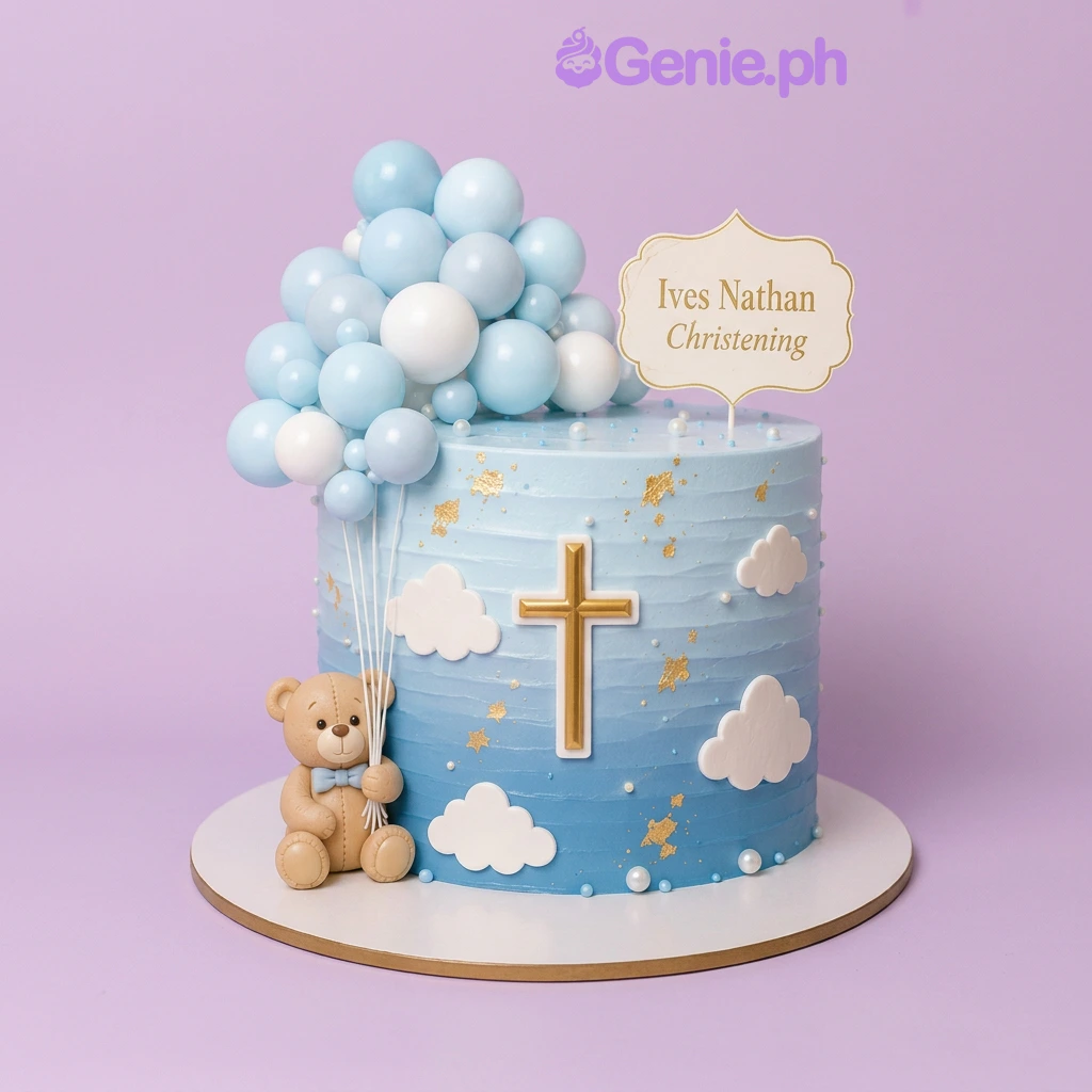 Christening Bear Christening Girl Cake Design
