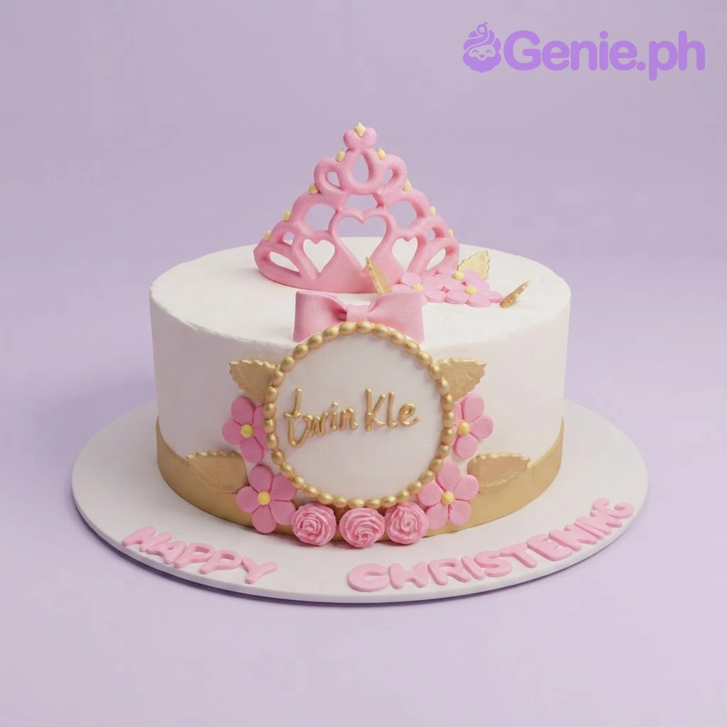 Christening Crown Cake