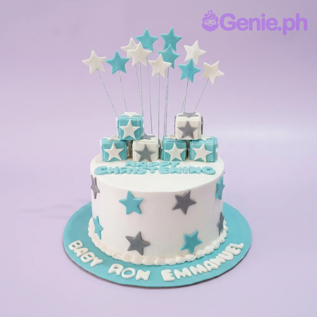Christening Stars Cake Design