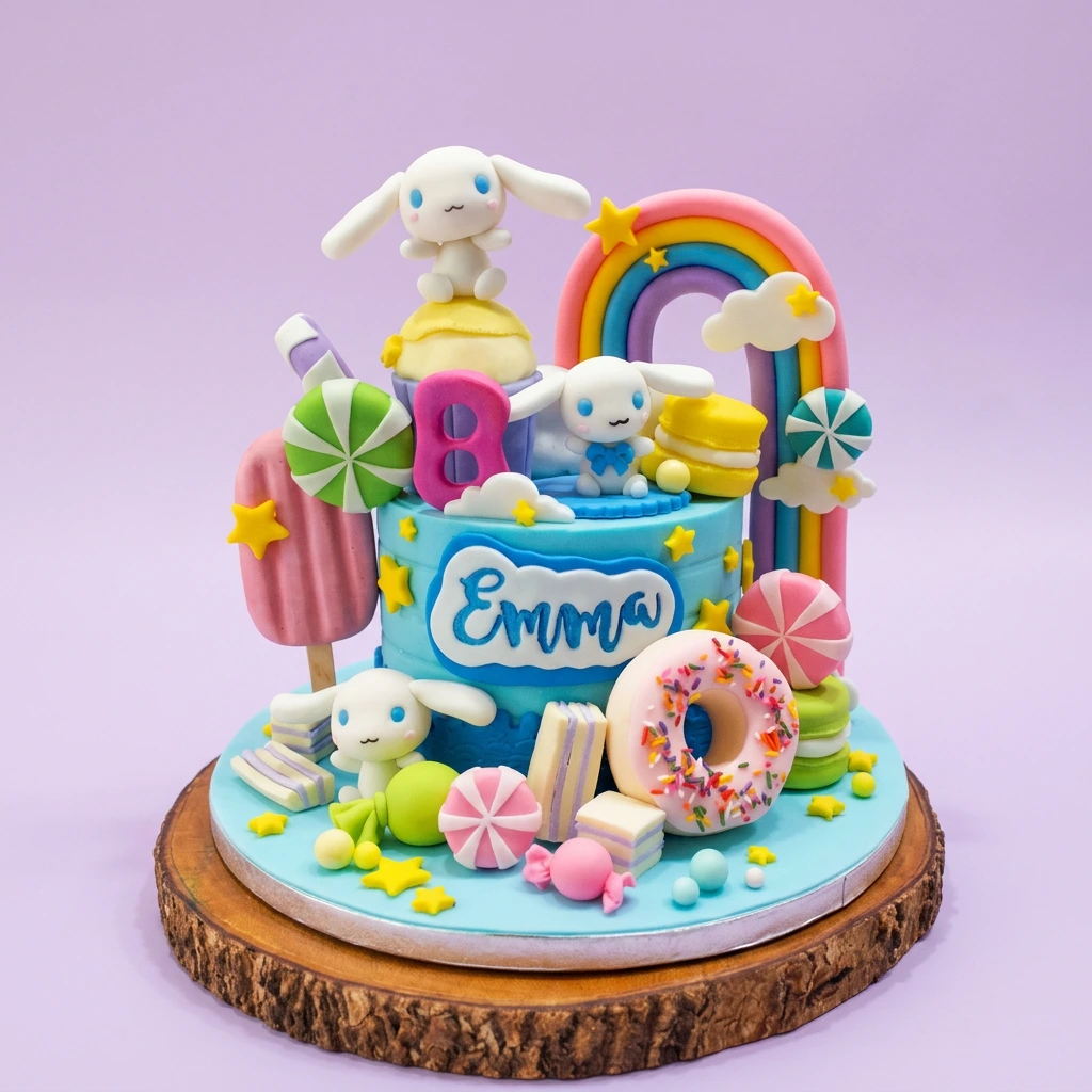 Cinnamoroll Candy Drip Cake Design