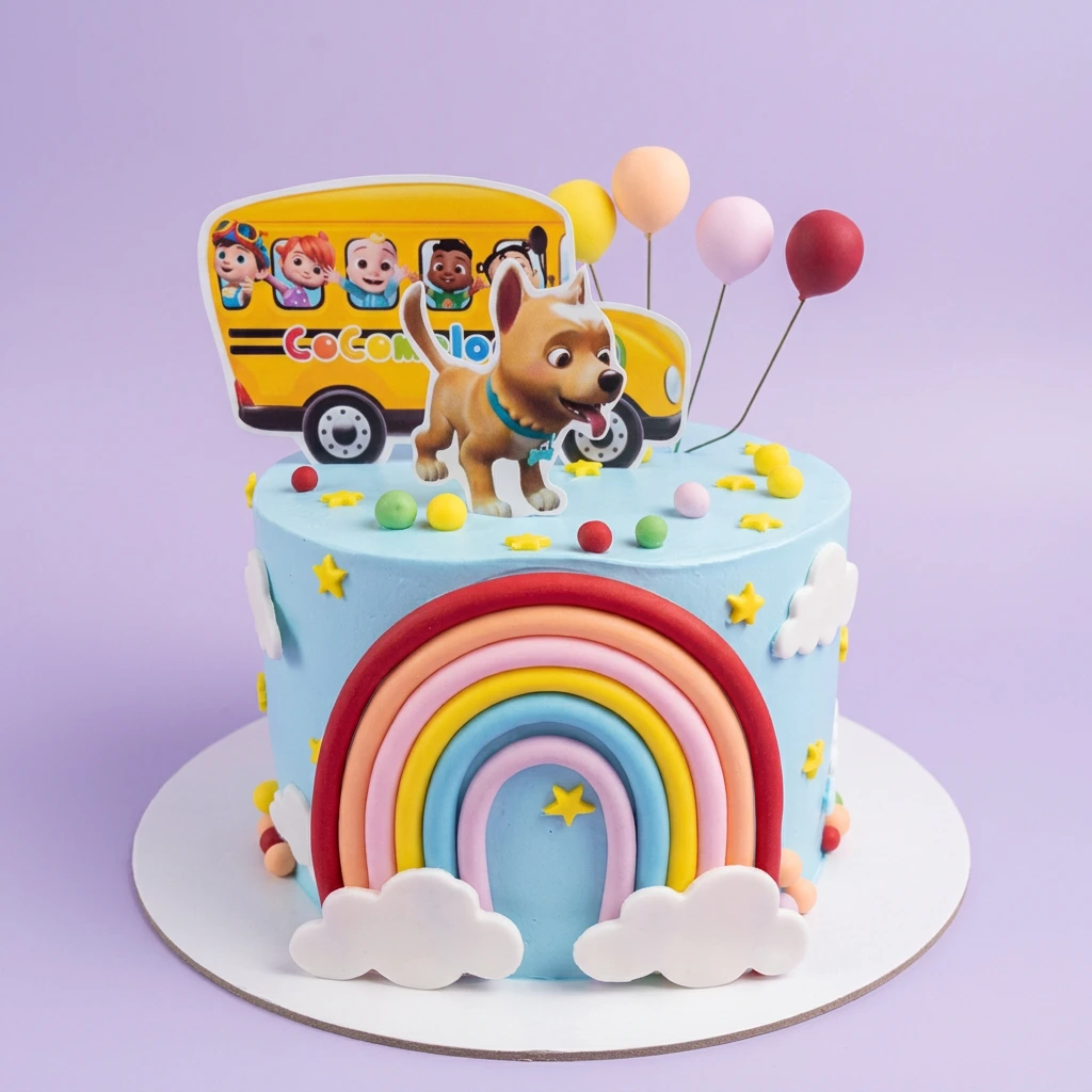 Cocomelon Chiffon Cake Design Cocomelon Chiffon Cake Design