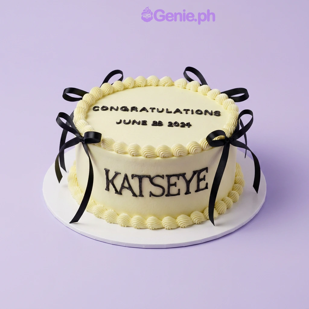 Congratulations Ribbon Cake Design Congratulations Ribbon Cake Design