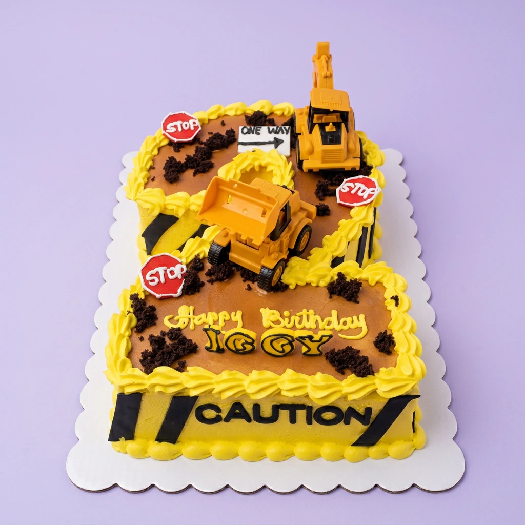Construction Chiffon Cake Design Construction Chiffon Cake Design