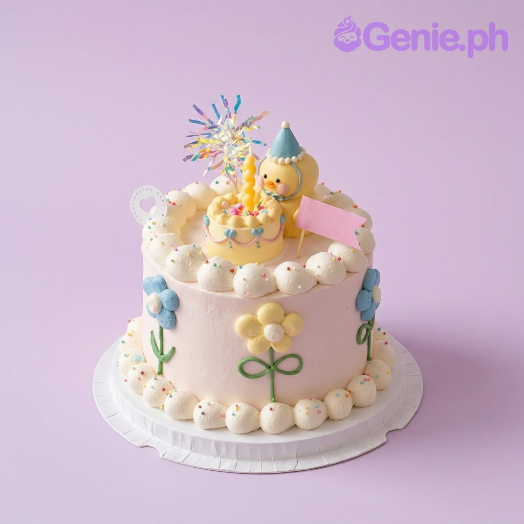 Cute Chick Yellow Cake Design Cute Chick Yellow Cake Design