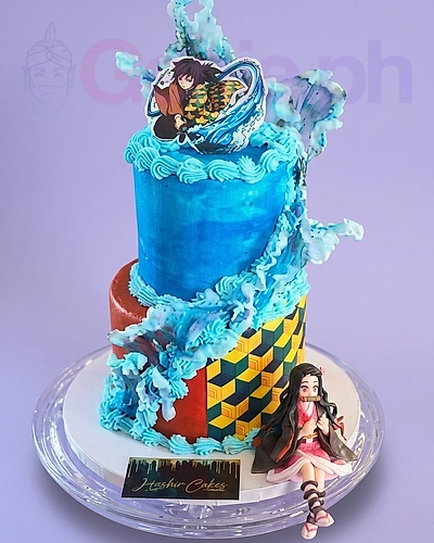 Demon Slayer Skater Cake Design