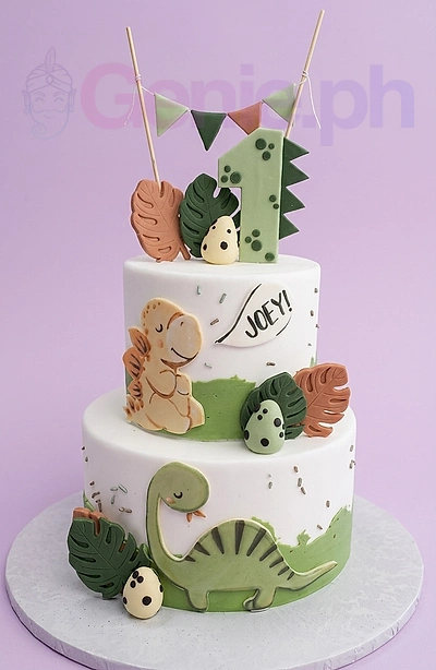 Dinosaur First Birthday Dinosaurs Cake Design