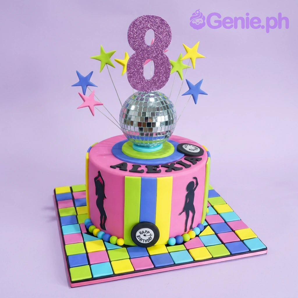 Disco Birthday Dancer Cake Design