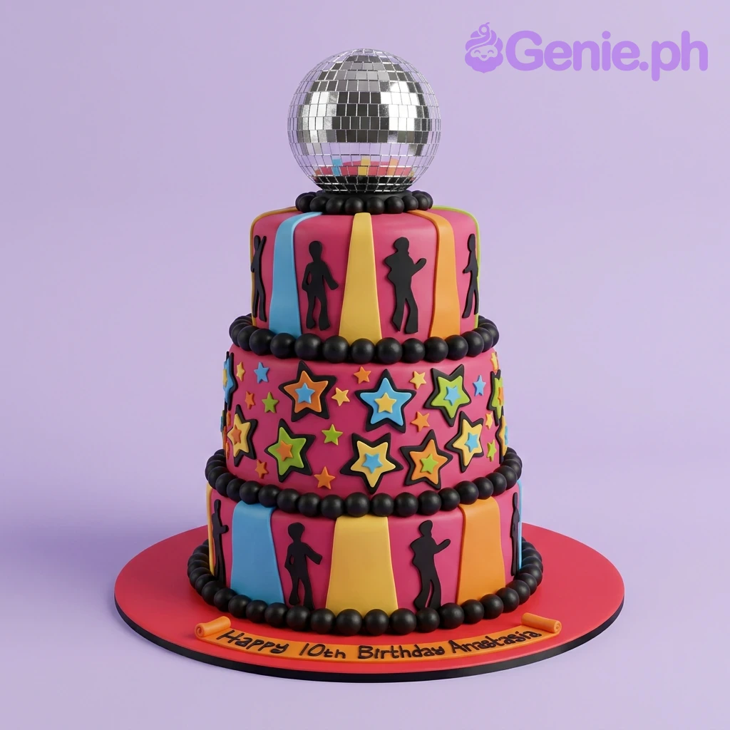Disco Birthday Dancer Cake Design