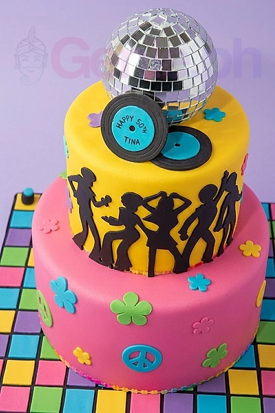 Disco Birthday Dancer Cake Design