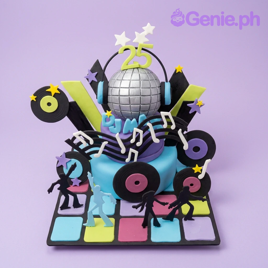 Disco Dj Dancer Cake Design