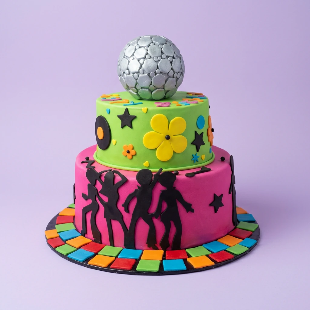 Disco Multi Tier Cake Design