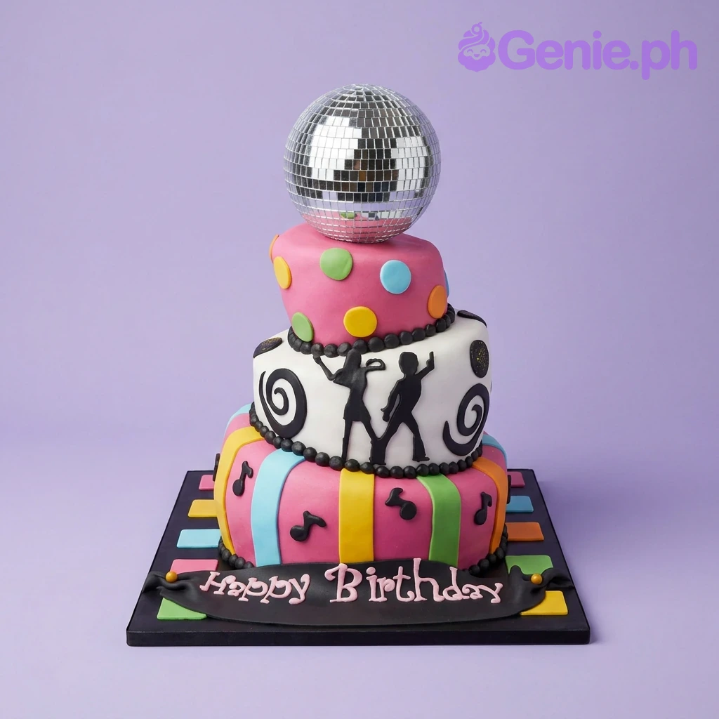 Disco Party Dancer Cake Design