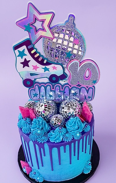 Disco Roller Skate Skater Cake Design