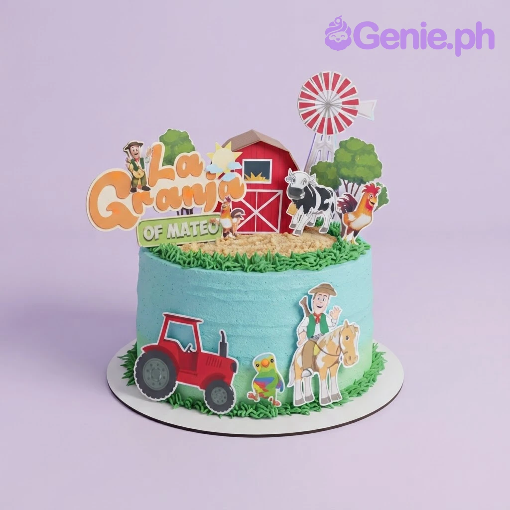 Farm Theme Birthday Cake Design