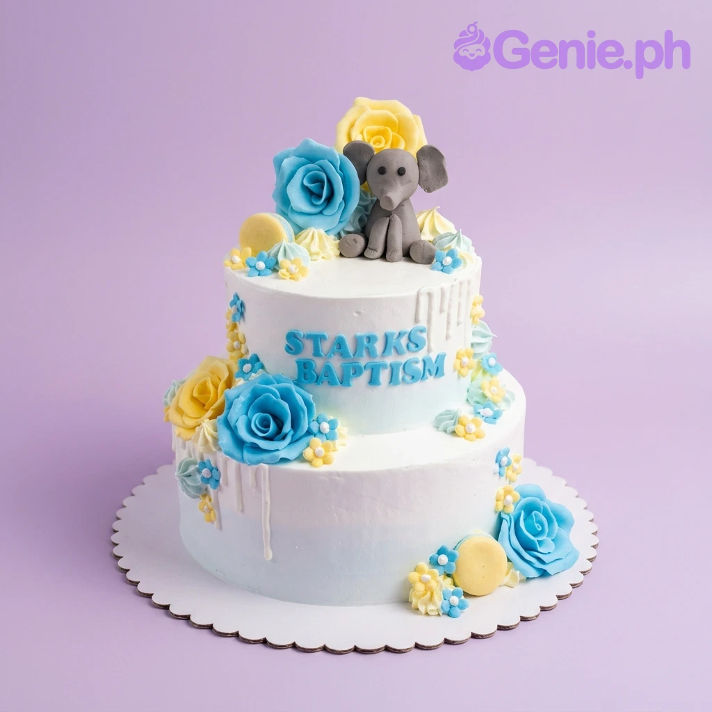 Elephant Baptism Cake