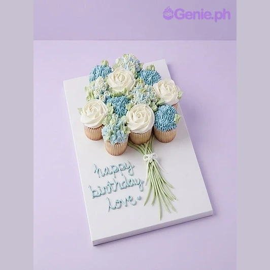 Floral Birthday Cupcakes Design