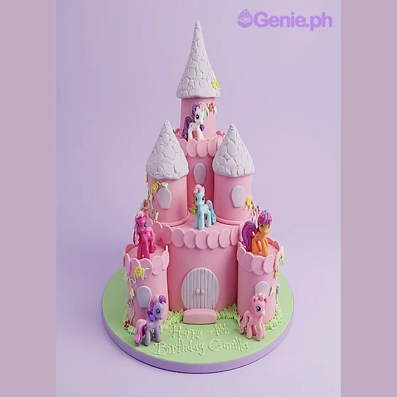 Castle Pony Birthday Cake Design