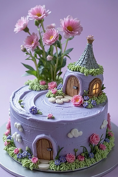 Fairy House Sing Cake Design