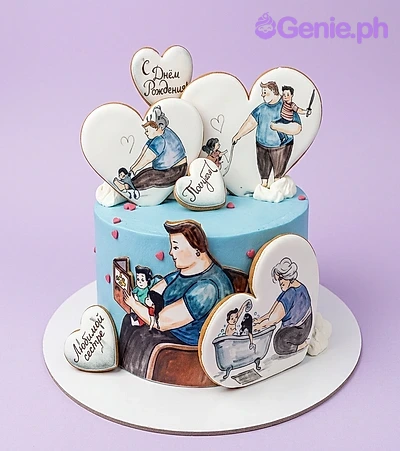 Father Family Sing Cake Design