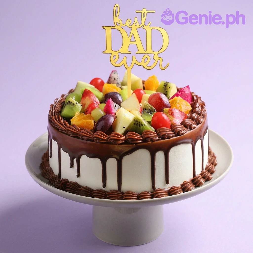 Father's Day Fruit Fathers Day Cake Design