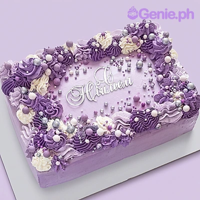 Purple Minimalist Lavender Cake Design Purple Minimalist Lavender Cake Design