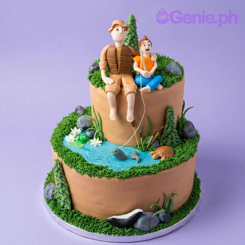 Fishing Father And Son Cake Fishing Father And Son Cake