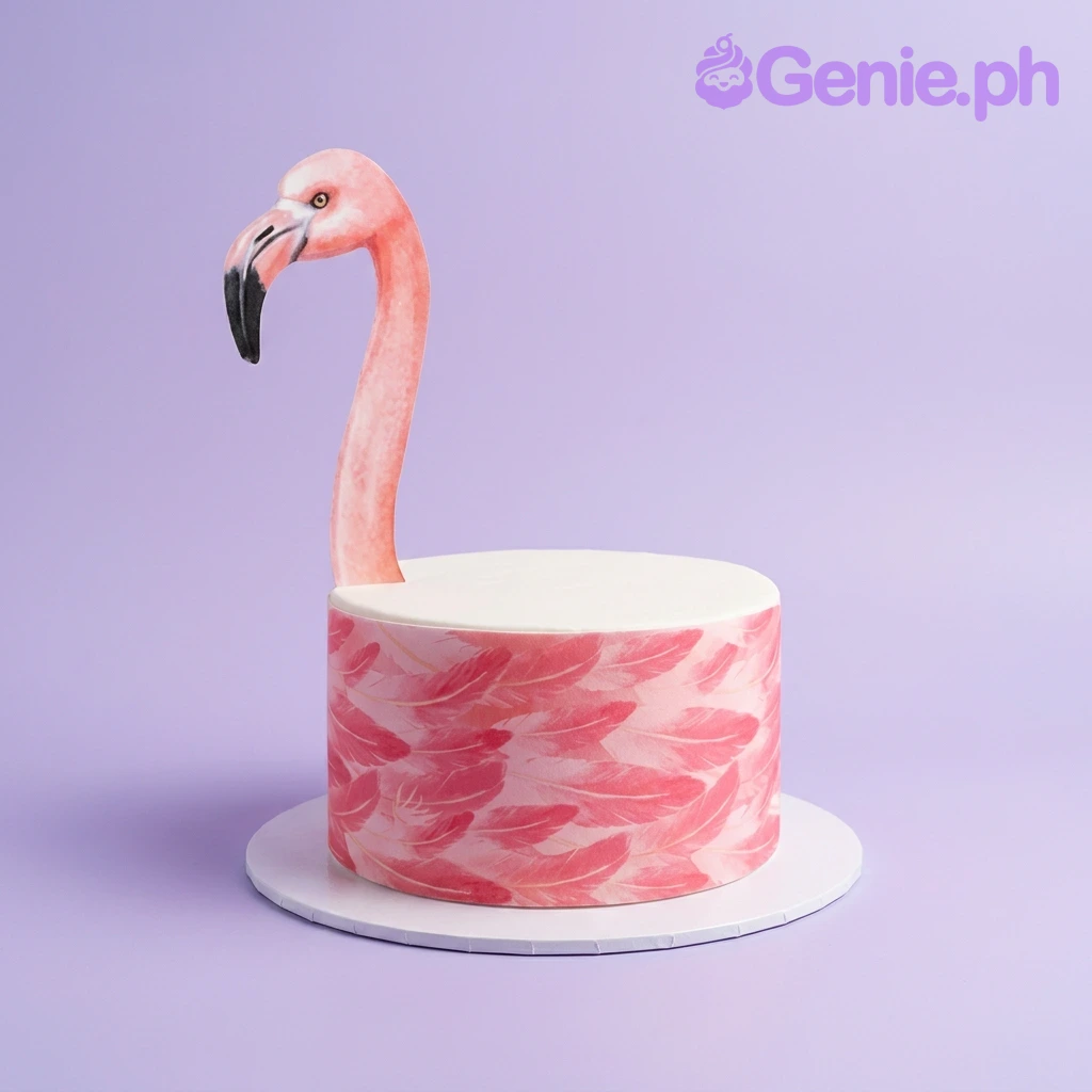 Flamingo Lego Head Cake Design Flamingo Lego Head Cake Design