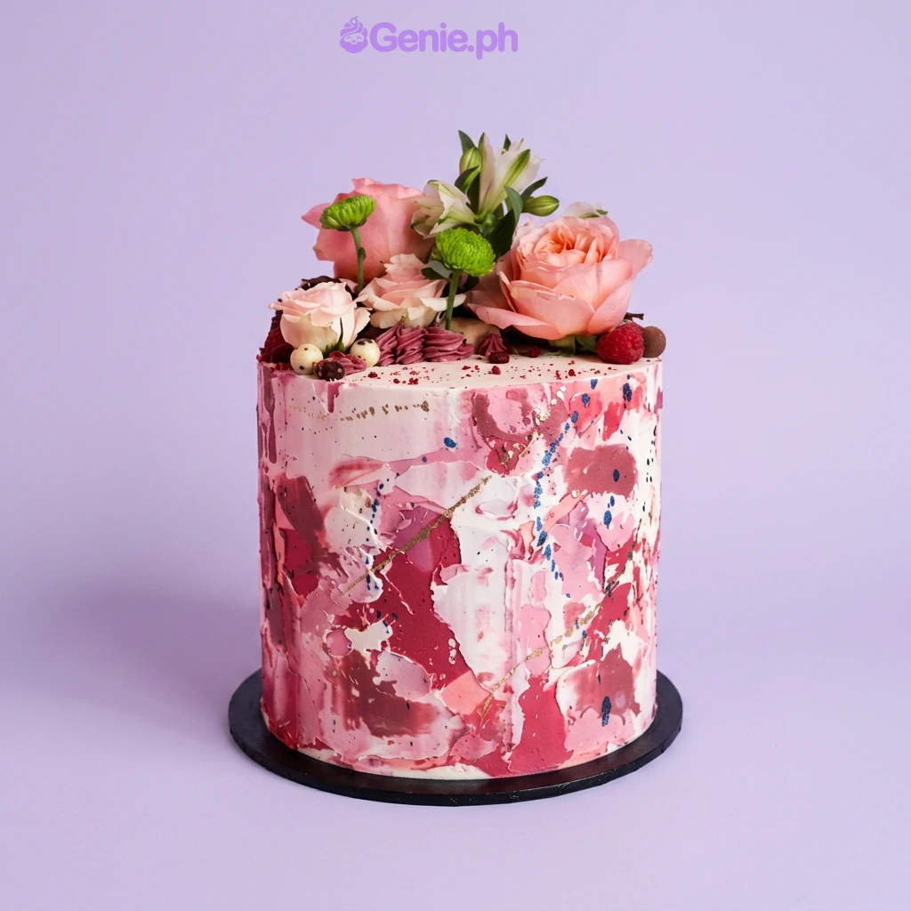 Floral Abstract Dream Catcher Cake Design