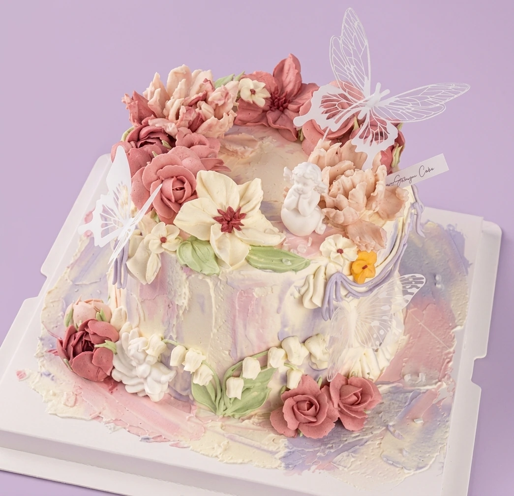 Floral Angel Cake