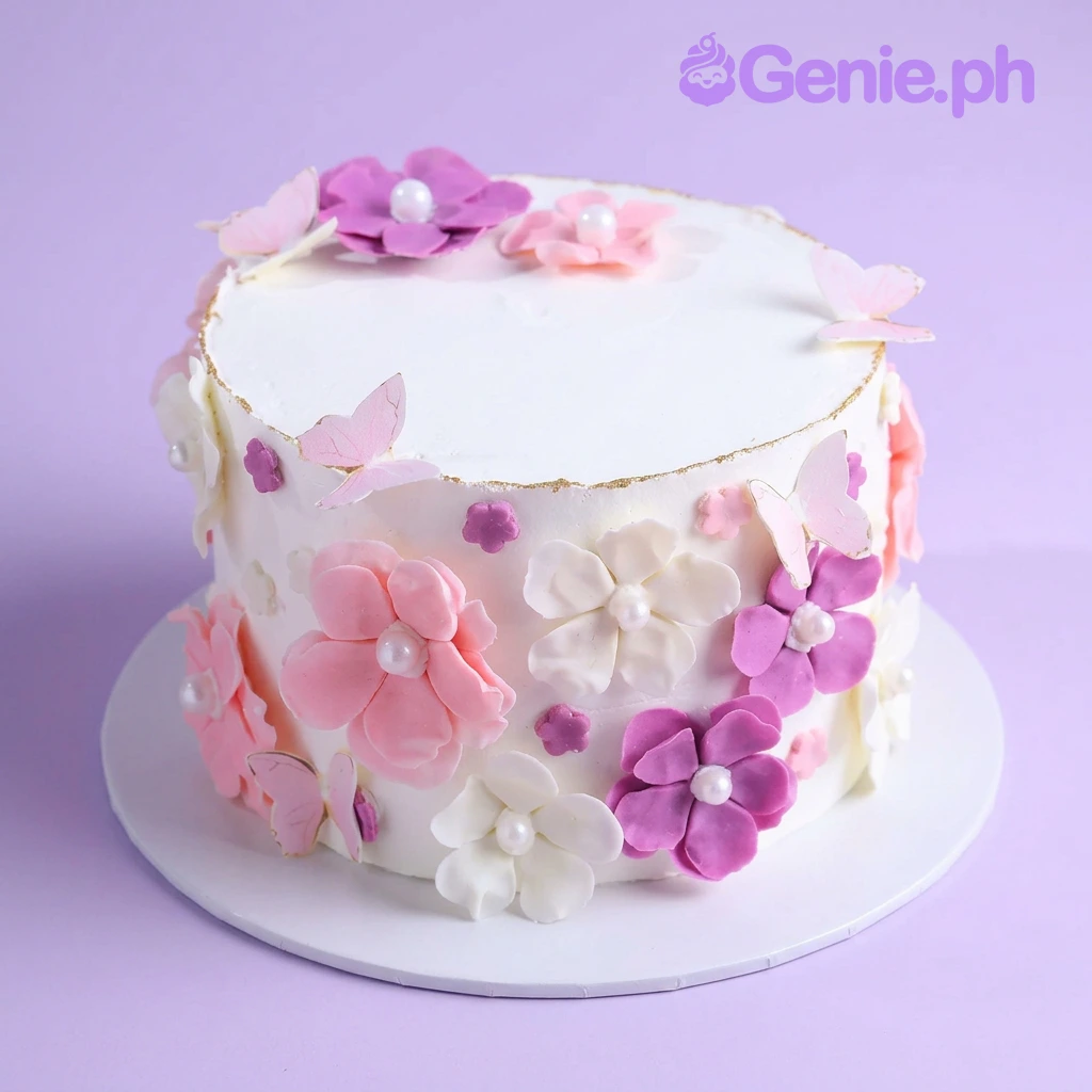 Floral Butterfly Dream Catcher Cake Design