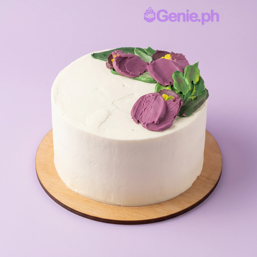 Floral Purple Cake Design Floral Purple Cake Design