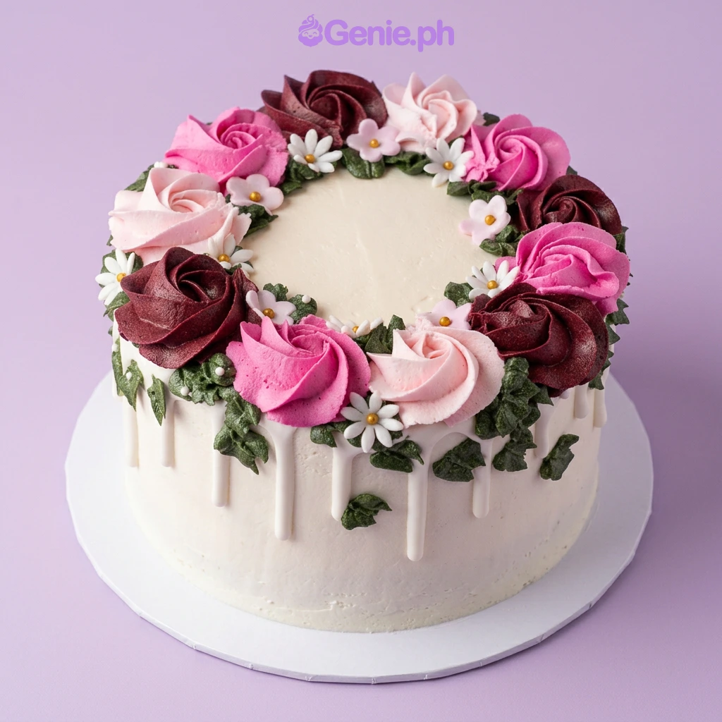 Floral Drip Cake