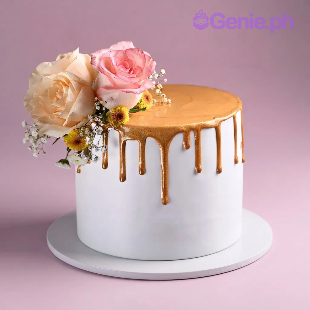 Floral Drip Cake