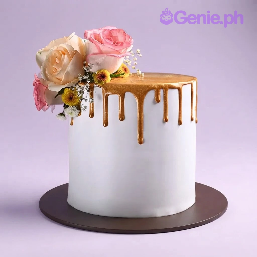Floral Drip Cake