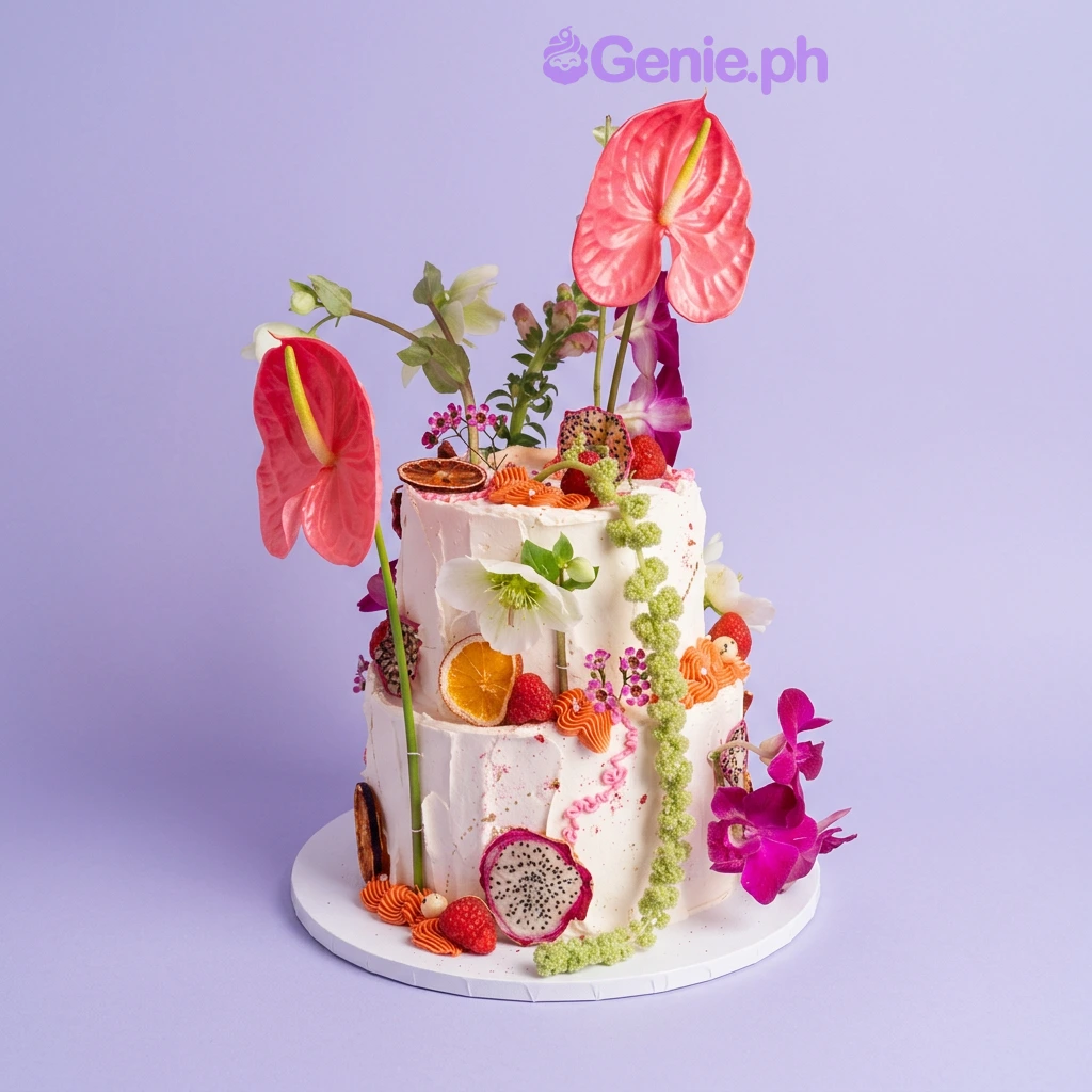 Floral Fruit Dancer Cake Design Floral Fruit Dancer Cake Design