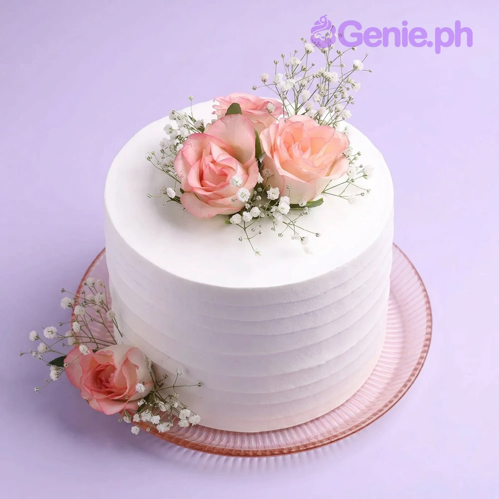 Floral Minimalist Sing Cake Design