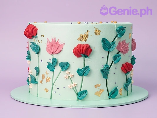Floral Women Cake Design