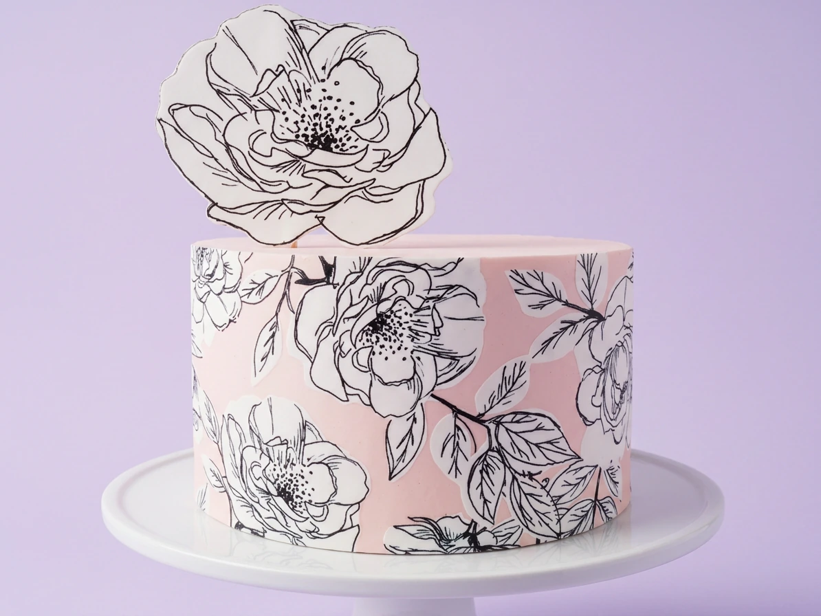 Floral Print Cake