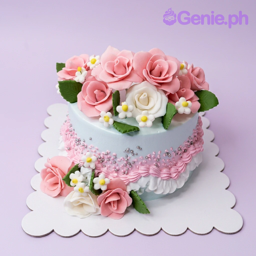 Floral Rose Nurse Cake Design Floral Rose Nurse Cake Design