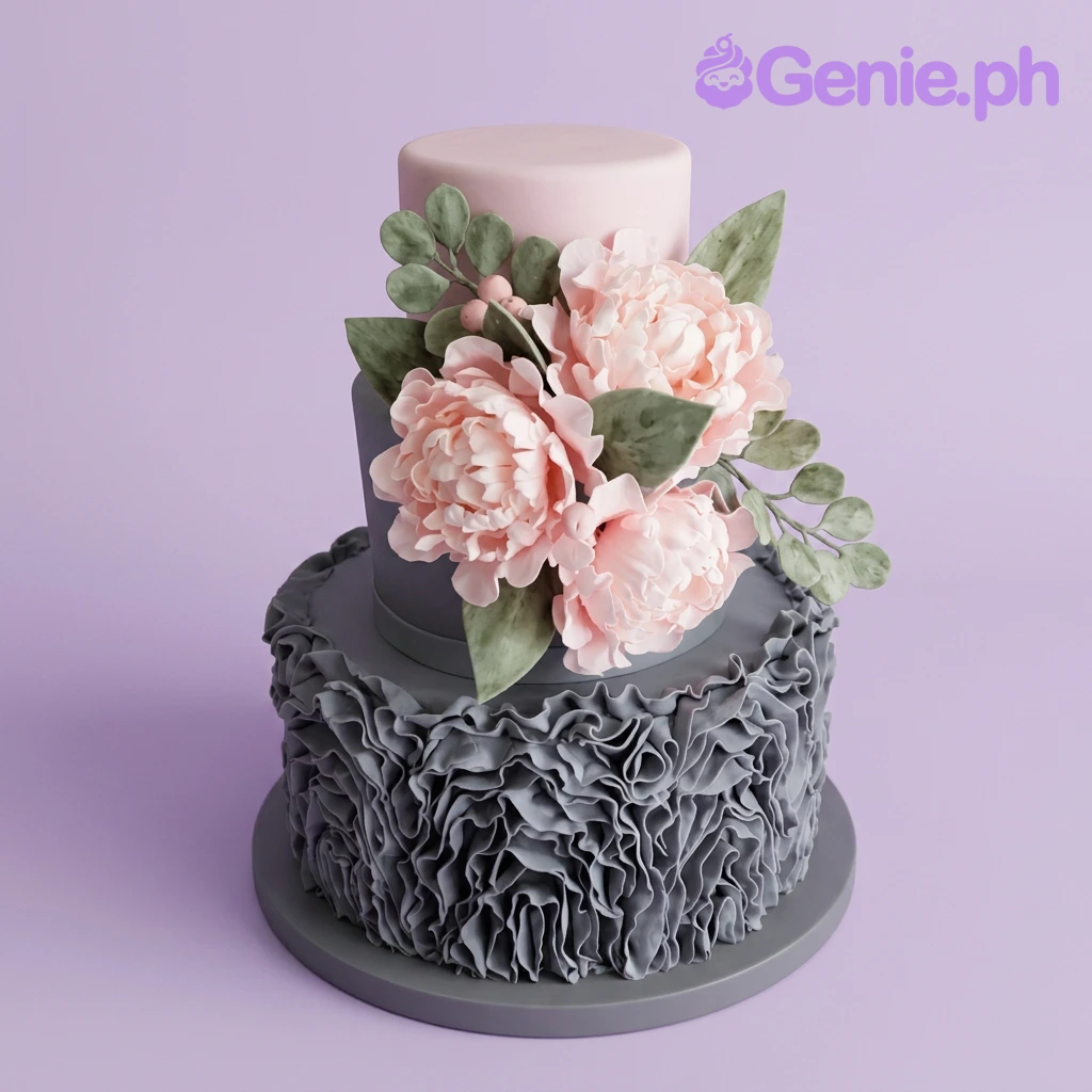 Floral Ruffles Raya Cake Design