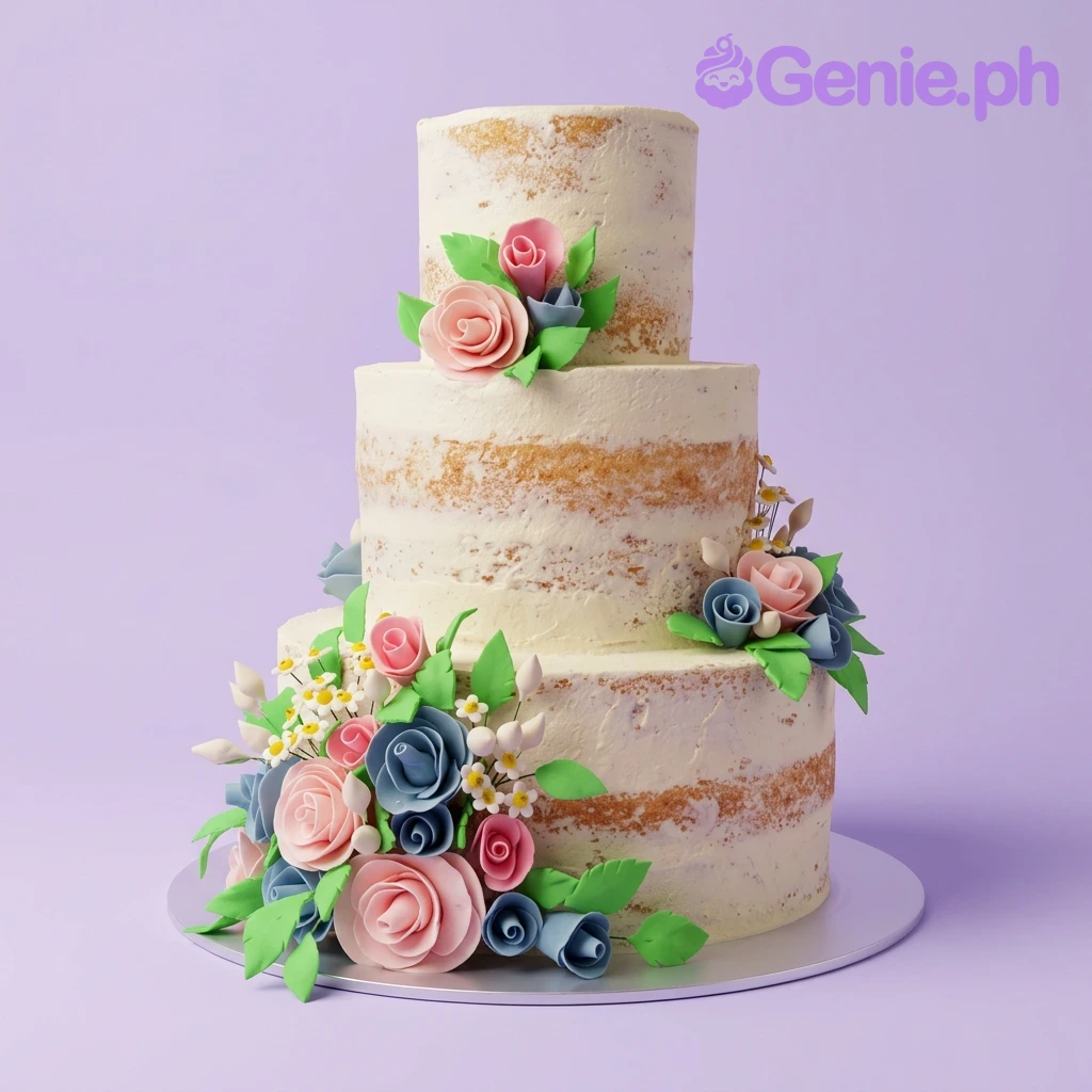 Floral Semi-naked Cake Floral Semi-naked Cake