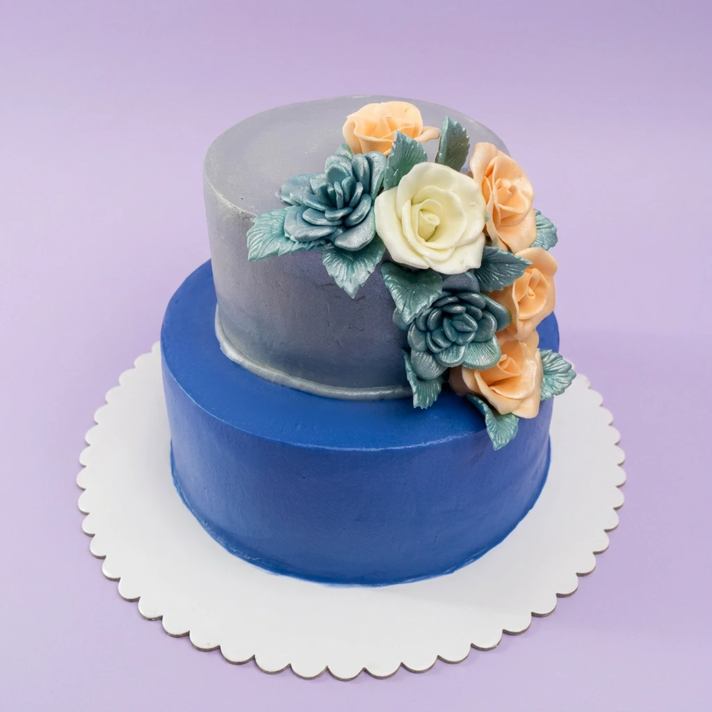 Floral Two-tier Cake