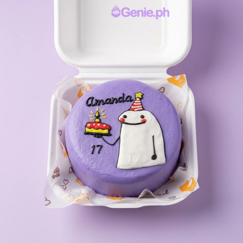 Flork Birthday Purple Cake Design Flork Birthday Purple Cake Design