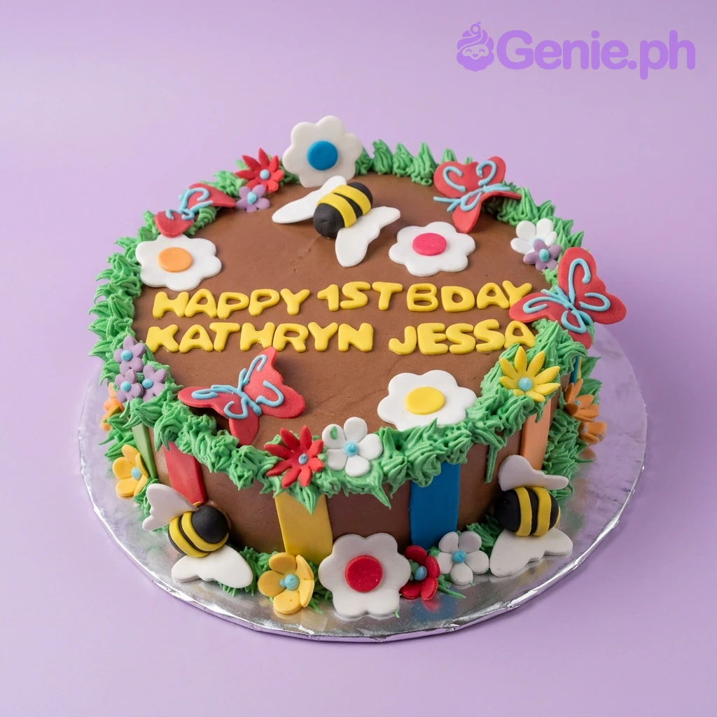 Garden Birthday Women Cake Design