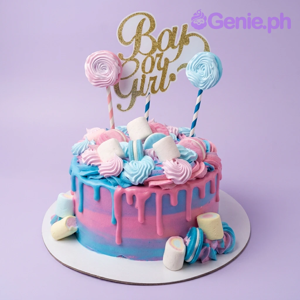 Gender Reveal Merida Cake Design
