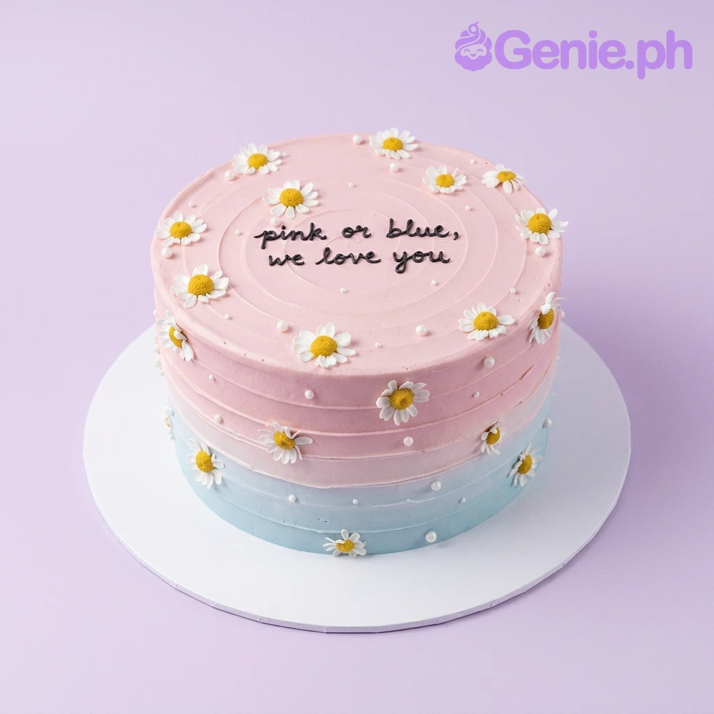 Gender Reveal Cake Gender Reveal Cake