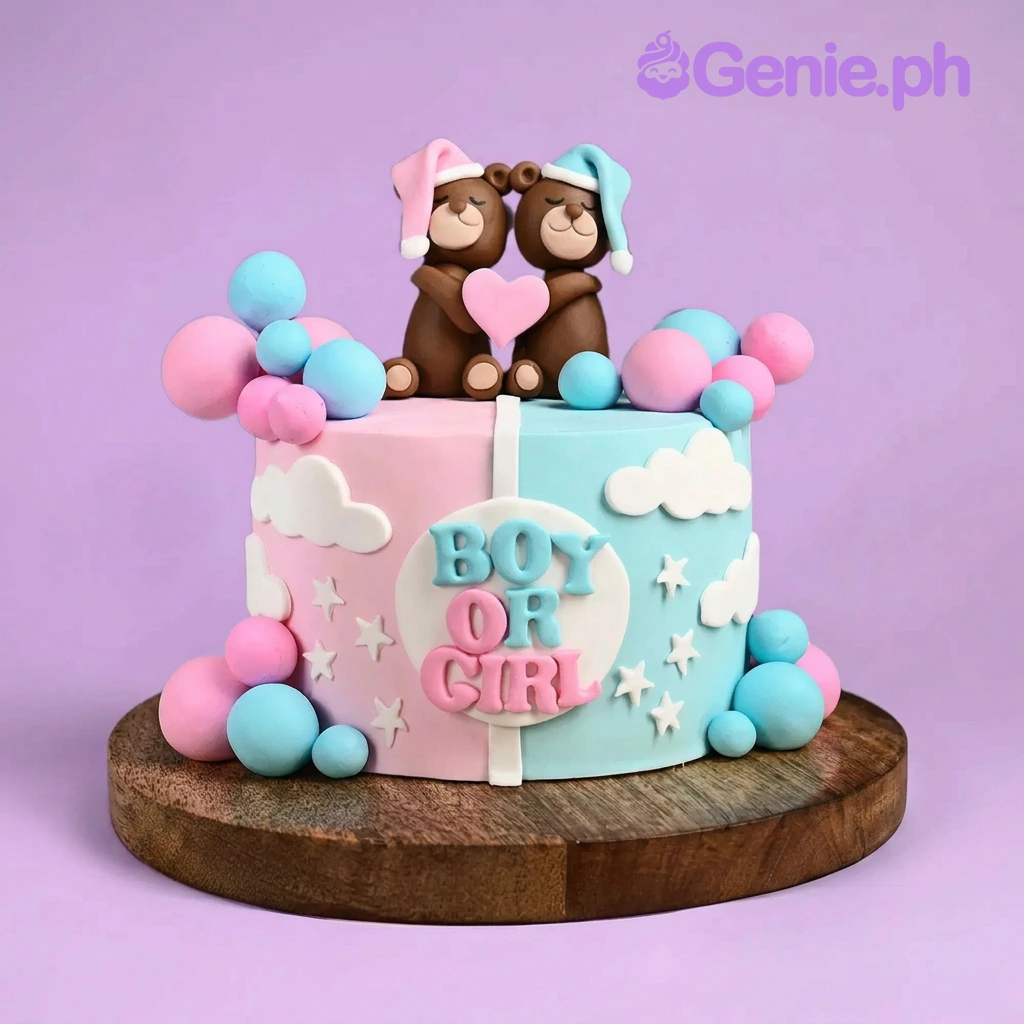 Gender Reveal Cake Gender Reveal Cake