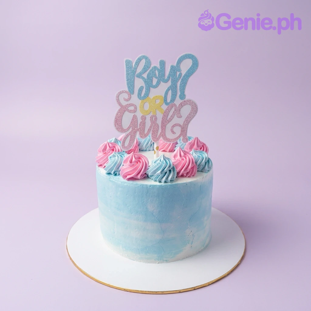 Gender Reveal Cake Gender Reveal Cake